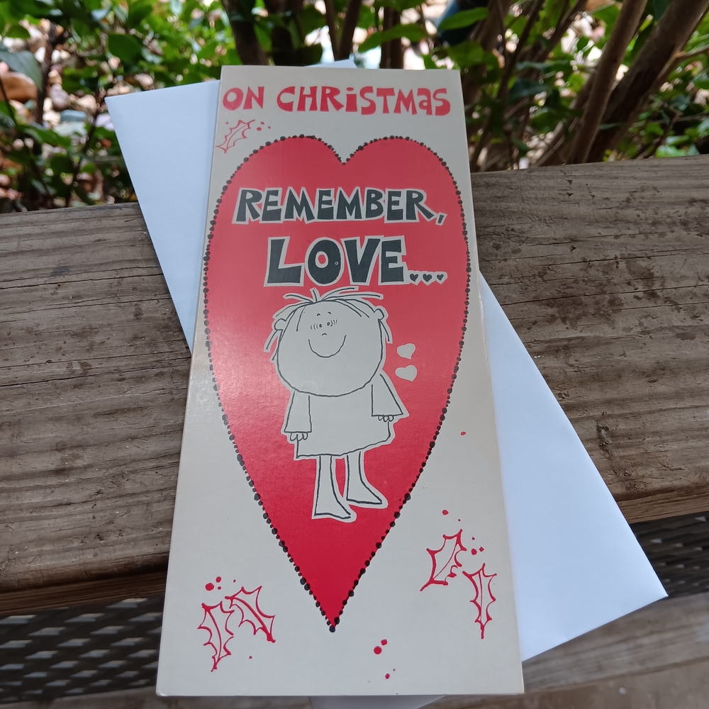 Vintage Naughty Risque Merry Christmas Card & Envelope